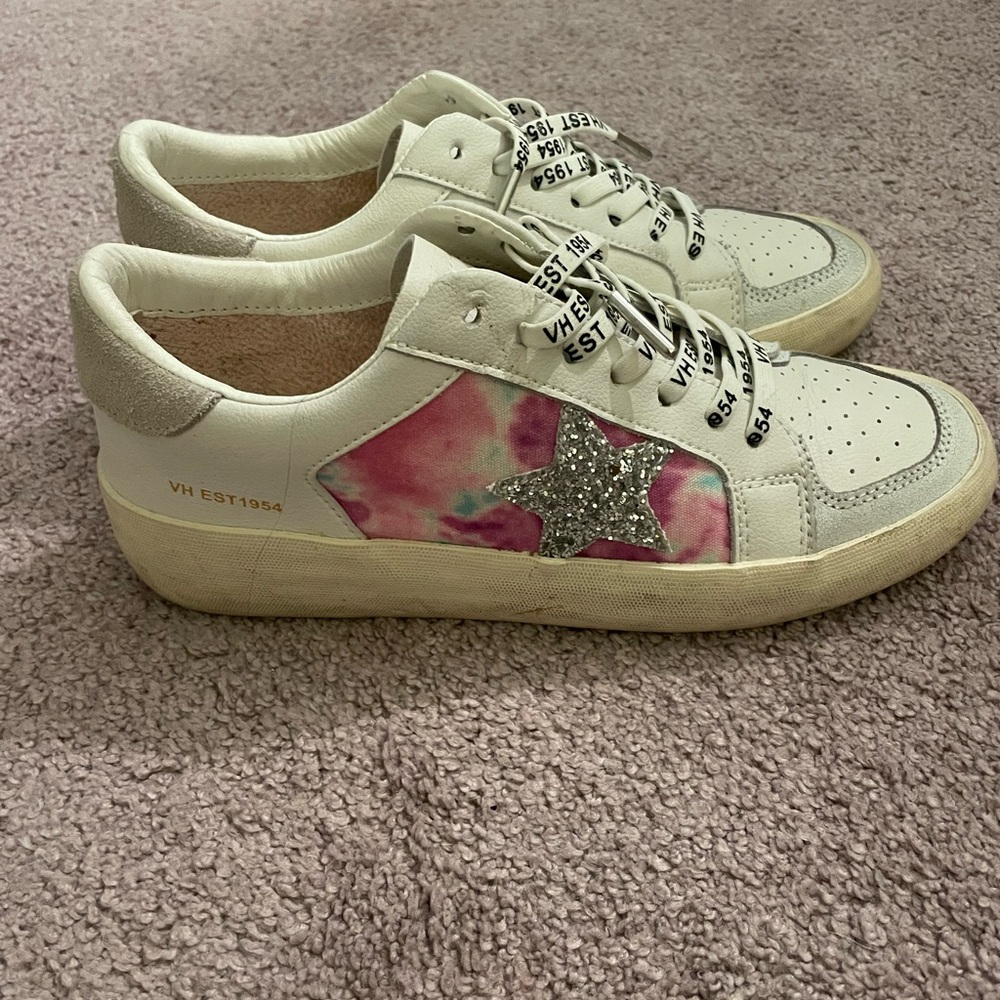 Vintage Havana White with pink and purple tie dye Sneakers